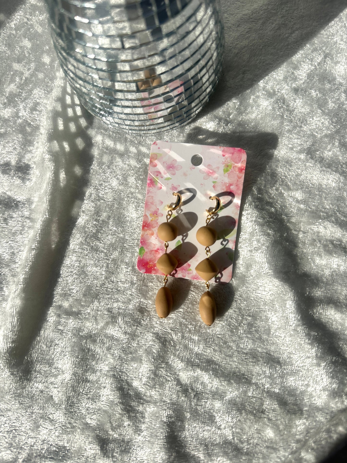 Clay tiered statement earrings