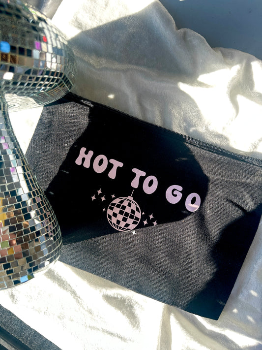Hot to go canvas wristlet