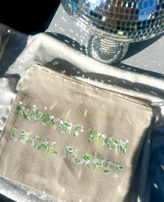 Support your local planet canvas pouch