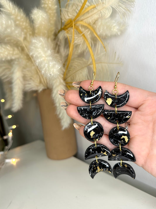 Moon Phase Statement Earrings